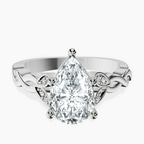 Platinum Letitia Side Stone Lab Diamond Ring front image