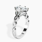 Platinum Letitia Side Stone Lab Diamond Ring standing product image one