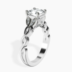 Platinum Letitia Side Stone Lab Diamond Ring standing product image one