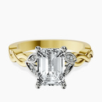 18ct Yellow Gold Letitia Side Stone Lab Diamond Ring front image