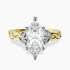 18ct Yellow Gold Letitia Side Stone Lab Diamond Ring front image