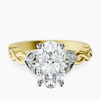 18ct Yellow Gold Letitia Side Stone Lab Diamond Ring front image