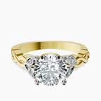 14kt Yellow Gold Letitia Side Stone Lab Diamond Ring front image