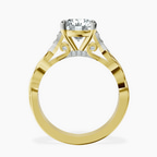 14kt Yellow Gold Letitia Side Stone Lab Diamond Ring side right image one