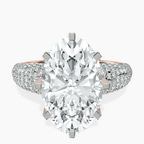 18kt Rose Gold Titania Luxe Eight Prong Lab Diamond Ring front image