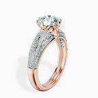 2.82 ct. round Titania Luxe Ring in 10kt rose gold standing product image one