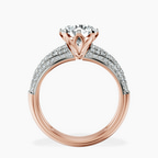 2.82 ct. round Titania Luxe Ring in 10kt rose gold side right image one