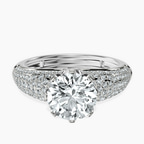 14kt White Gold Titania Luxe Eight Prong Lab Diamond Ring front image