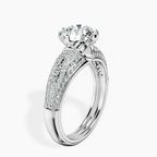 14kt White Gold Titania Luxe Eight Prong Lab Diamond Ring standing product image one