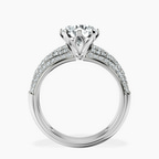 14kt White Gold Titania Luxe Eight Prong Lab Diamond Ring side right image one