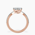 18kt Rose Gold Zelda Classic Chevron Lab Diamond Ring side right image one