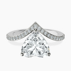 Platinum Zelda Classic Chevron Lab Diamond Ring front image