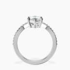 Platinum Zelda Classic Chevron Lab Diamond Ring side right image one