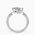 Platinum Zelda Classic Chevron Lab Diamond Ring side right image one