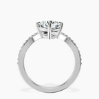 2.82 ct. round Zelda Chevron Ring in 10kt white gold side right image one