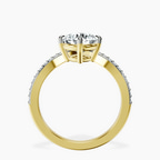 18kt Yellow Gold Zelda Classic Chevron Lab Diamond Ring side right image one