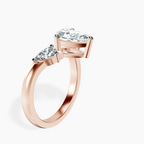 2.81 ct. pear Joella Chevron Ring in 14kt rose gold standing product image one
