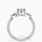 2.06 ct. oval Joella Chevron Ring in 14kt white gold side right image one