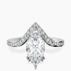 Platinum Athena Chevron Twist Lab Diamond Ring front image