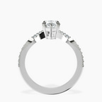 Platinum Athena Chevron Twist Lab Diamond Ring side right image one