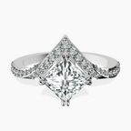 Platinum Athena Chevron Twist Lab Diamond Ring front image