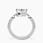2.80 ct. princess Athena Chevron Twist Ring in 18kt white gold side right image one