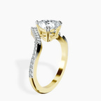 2.23 ct. heart Athena Chevron Twist Ring in 10kt yellow gold standing product image one