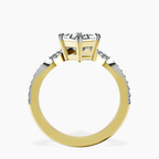 18kt Yellow Gold Athena Chevron Twist Lab Diamond Ring side right image one