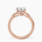 18kt Rose Gold Azalea Classic Solitaire 2mm Lab Diamond Ring side right image one