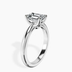1.09 ct. emerald Azalea Solitaire Ring in 14kt white gold standing product image one