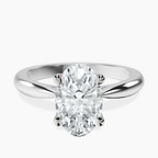 Platinum Azalea Classic Solitaire 2mm Lab Diamond Ring front image
