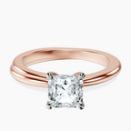10kt Rose Gold Juniper Crossover Solitaire Lab Diamond Ring front image