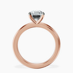9ct Rose Gold Juniper Crossover Solitaire Lab Diamond Ring side right image one