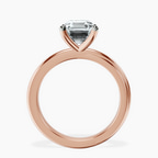 18kt Rose Gold Juniper Crossover Solitaire Lab Diamond Ring side right image one