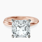 10kt Rose Gold Juniper Crossover Solitaire Lab Diamond Ring front image