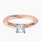 14kt Rose Gold Juniper Crossover Solitaire Lab Diamond Ring front image