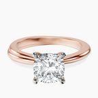 9ct Rose Gold Juniper Crossover Solitaire Lab Diamond Ring front image