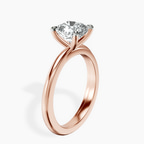 9ct Rose Gold Juniper Crossover Solitaire Lab Diamond Ring standing product image one