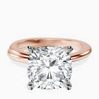 10kt Rose Gold Juniper Crossover Solitaire Lab Diamond Ring front image