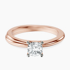 10kt Rose Gold Juniper Crossover Solitaire Lab Diamond Ring front image