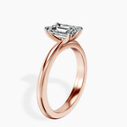 1.38 ct. emerald Juniper Solitaire Ring in 10kt rose gold standing product image one