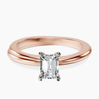 18kt Rose Gold Juniper Crossover Solitaire Lab Diamond Ring front image