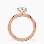 14kt Rose Gold Juniper Crossover Solitaire Lab Diamond Ring side right image one