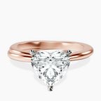 9ct Rose Gold Juniper Crossover Solitaire Lab Diamond Ring front image