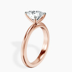 9ct Rose Gold Juniper Crossover Solitaire Lab Diamond Ring standing product image one