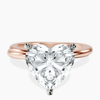 10kt Rose Gold Juniper Crossover Solitaire Lab Diamond Ring front image