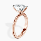 10kt Rose Gold Juniper Crossover Solitaire Lab Diamond Ring standing product image one