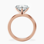10kt Rose Gold Juniper Crossover Solitaire Lab Diamond Ring side right image one