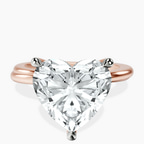 18kt Rose Gold Juniper Crossover Solitaire Lab Diamond Ring front image