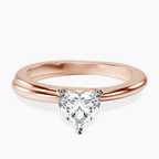 10kt Rose Gold Juniper Crossover Solitaire Lab Diamond Ring front image